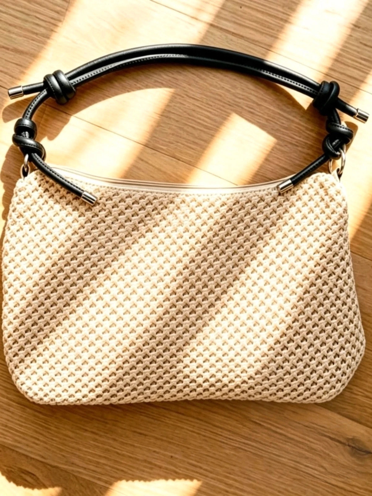 New Black Strap Straw Handbag Summer Coastal Beach Holiday Boho Festival Indie Hippie 4