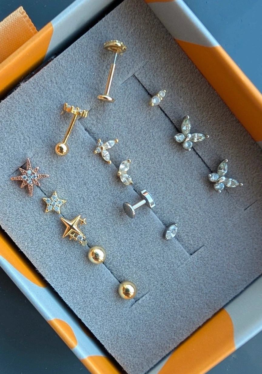 Erica Jewels Mixed Cartilage Bar Bundle – Erica jewels 2