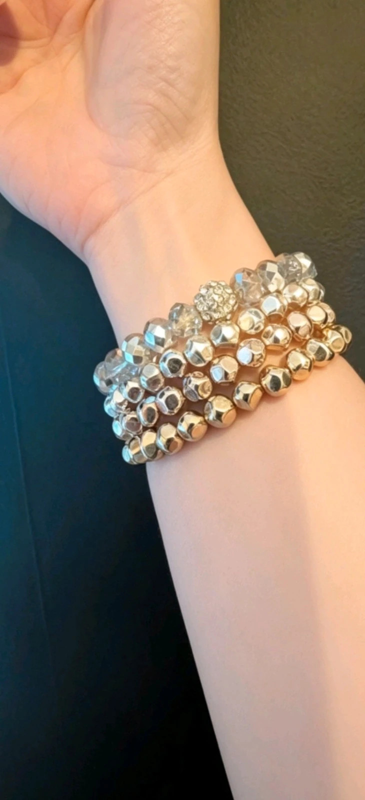 Per Una Sparkly Boho Bracelet Bundle – Rose Gold Gold Silver Crystal Worn Once Summer Festival Vibes – Per Una 2