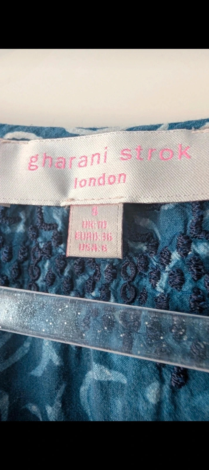 Gharani Strok London Floral 100% Cotton Blouse Boho Festival Summer Indie Earthy Hippie – Gharani Strok – taille S / UK 8-10 3
