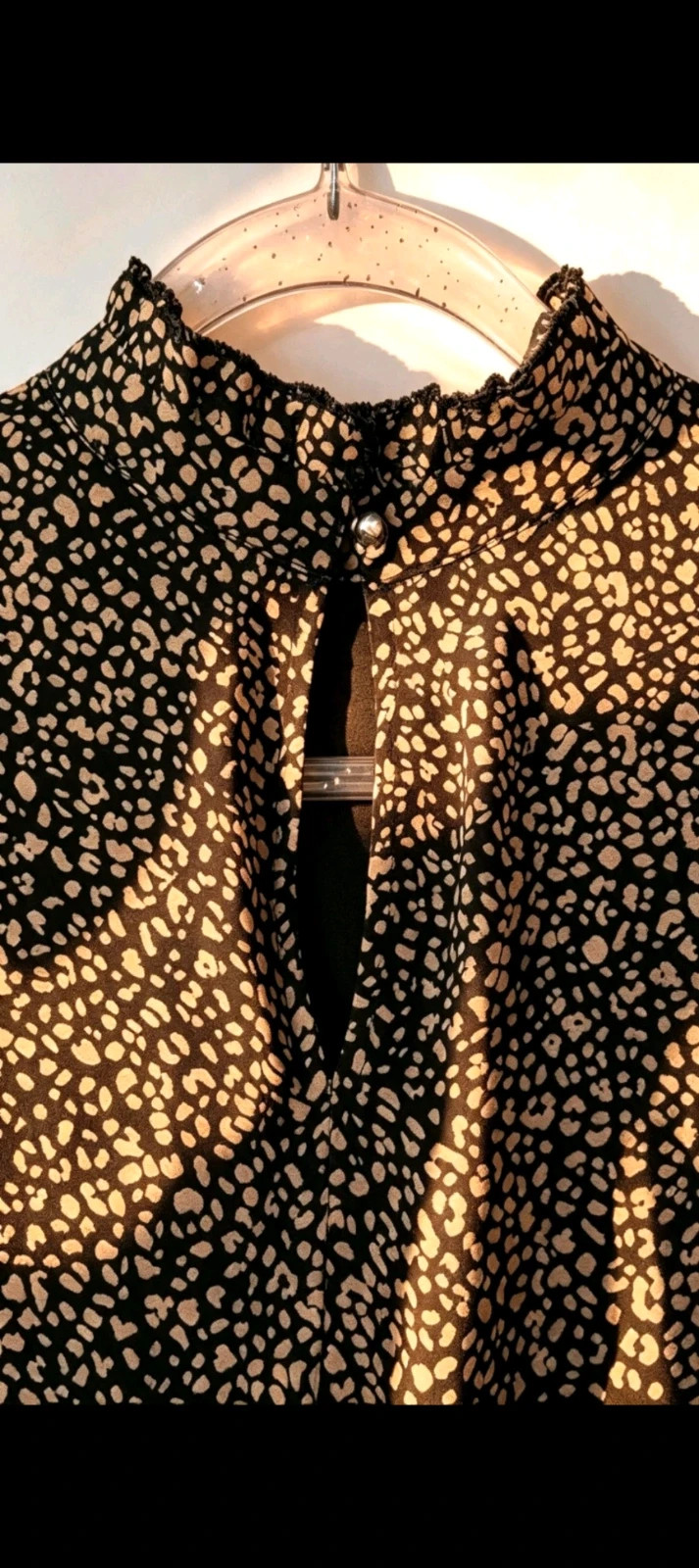 Warehouse Leopard Print Smock Blouse | BNWT | Size 12 | Ruffle Top – Warehouse – taille M / UK 12-14 3