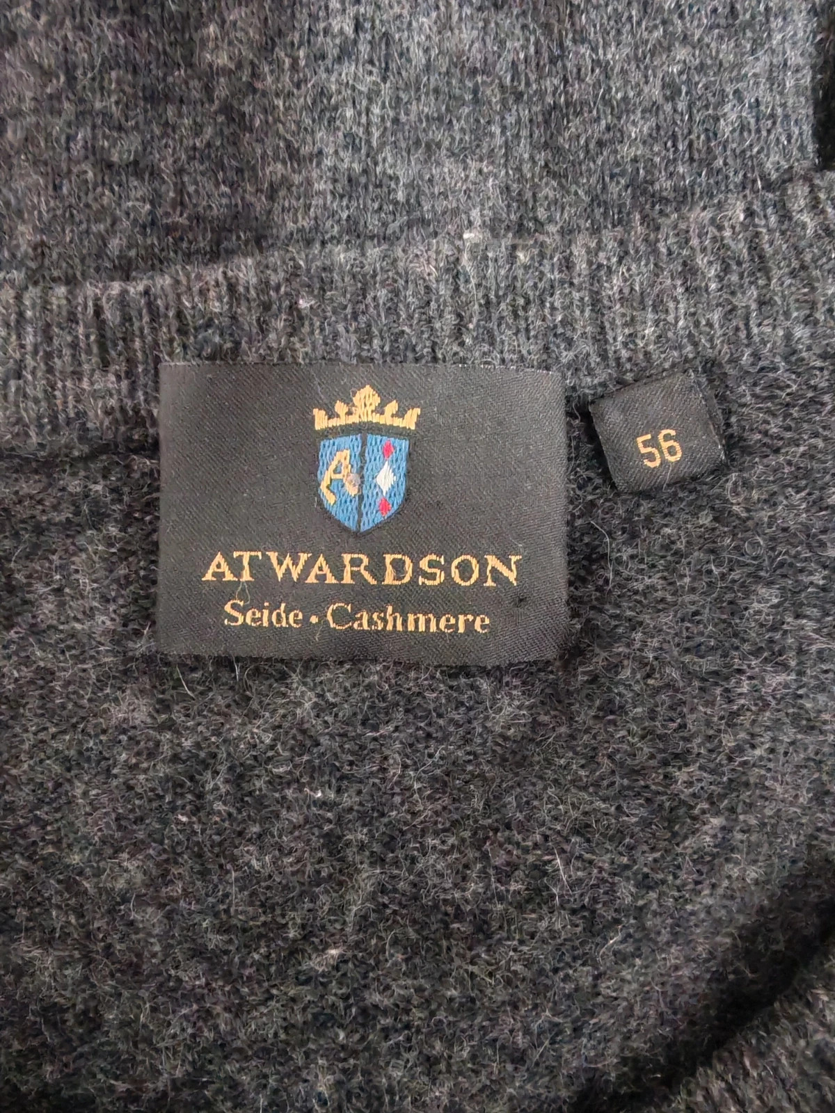 Suéter Atwardson seda y cashmere gris oscuro Talla XL – Atwardson – taille XL 2