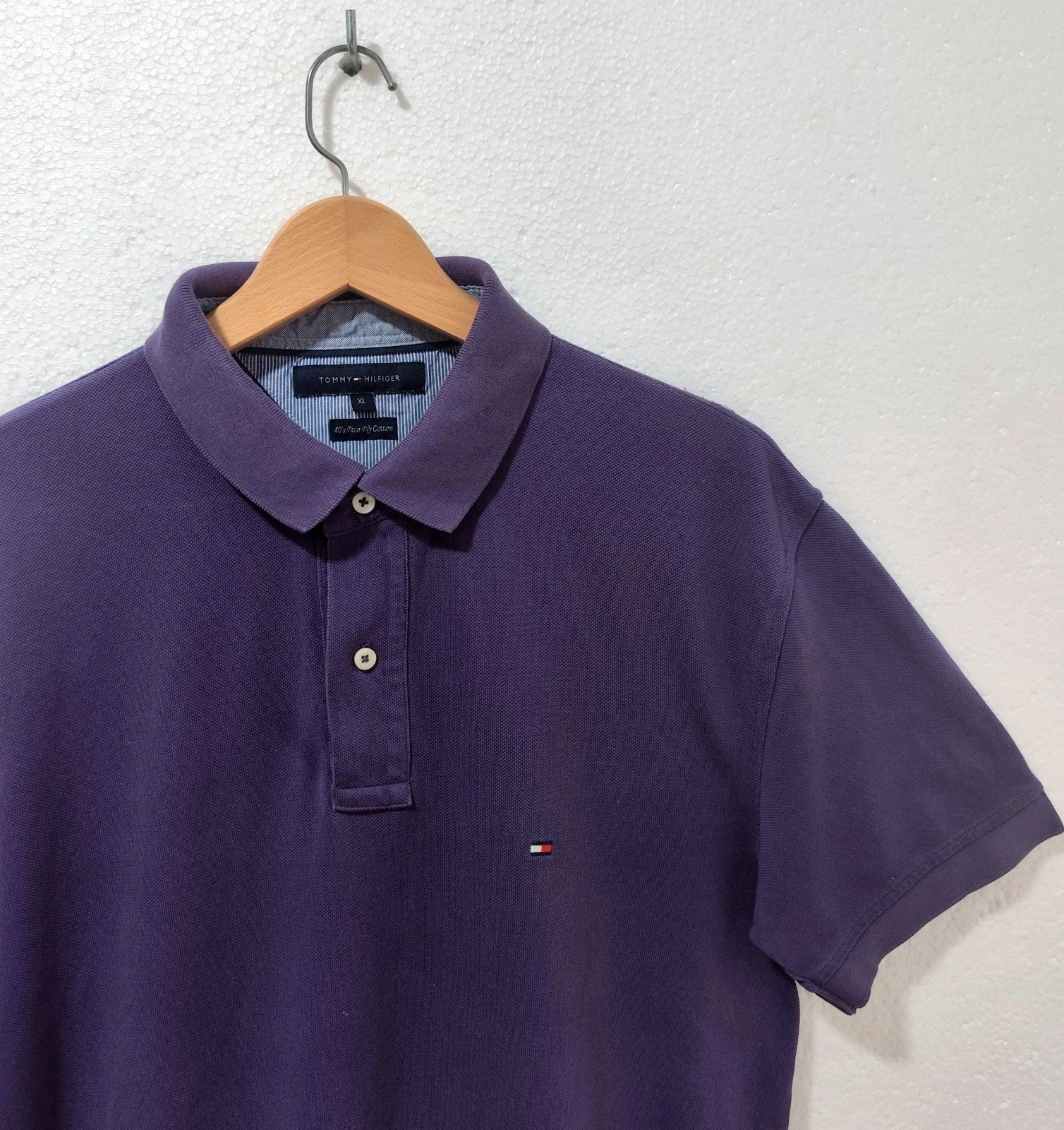 Polo Tommy Hilfiger Morado Manga Corta 100% algodón Talla XL – Tommy Hilfiger – taille XL 4