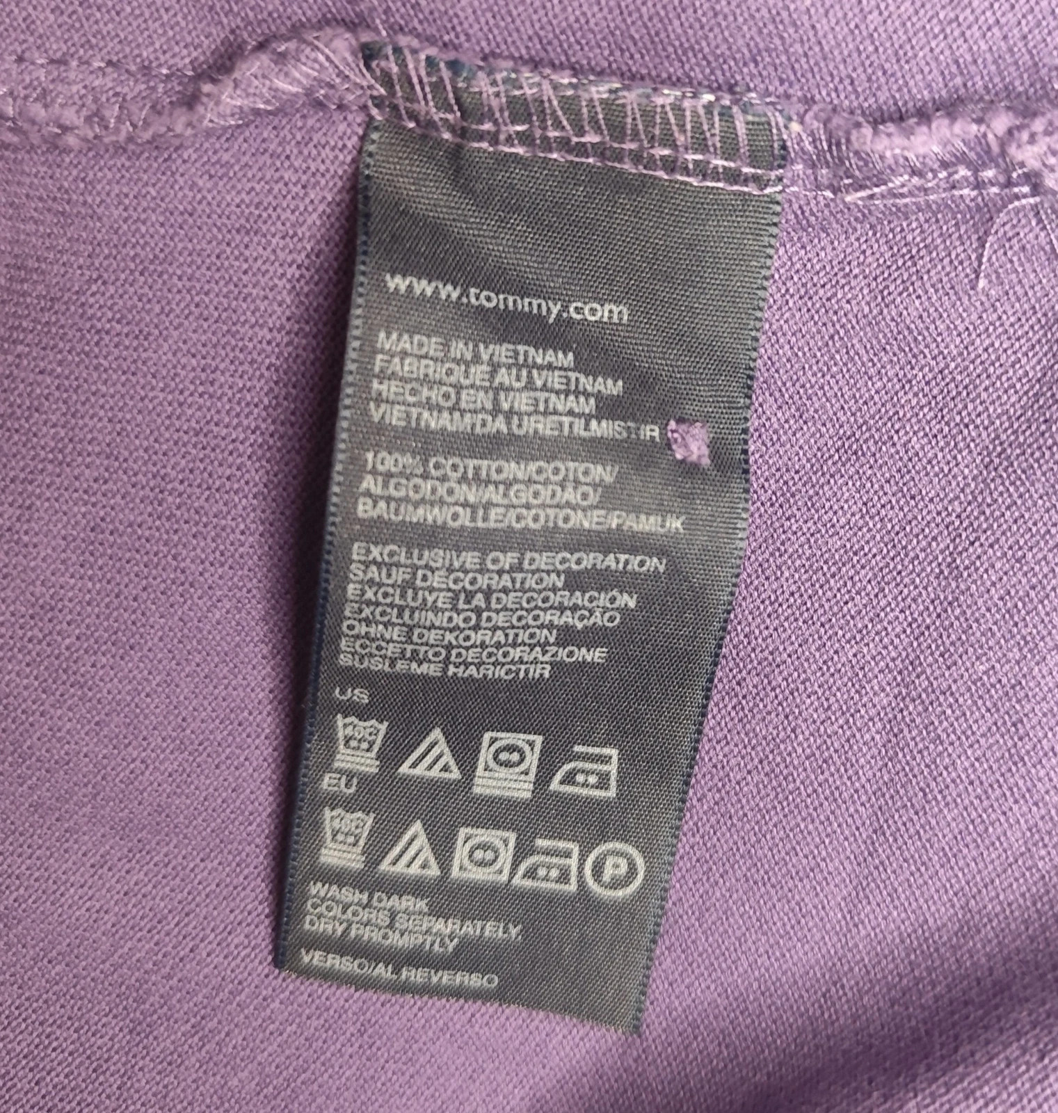 Polo Tommy Hilfiger Morado Manga Corta 100% algodón Talla XL – Tommy Hilfiger – taille XL 5