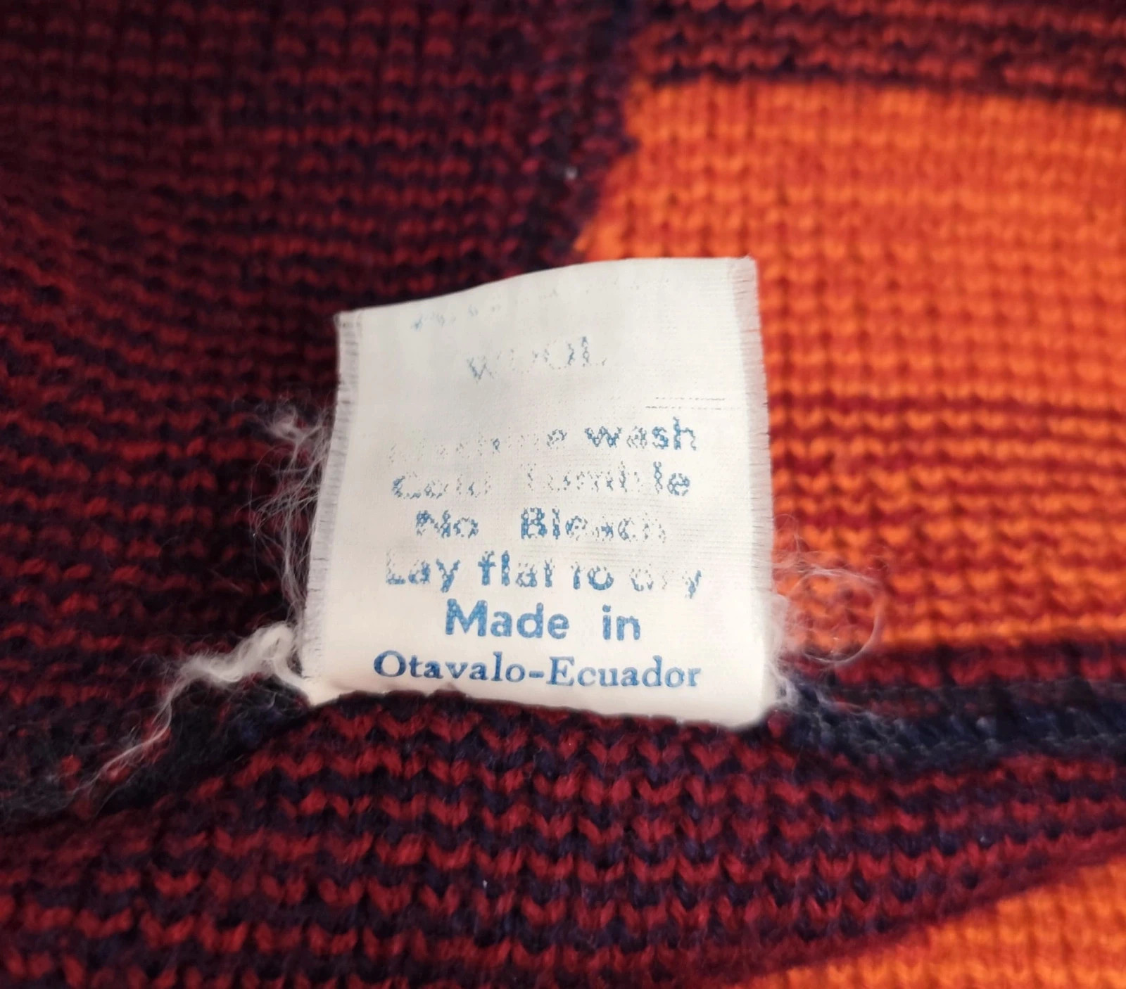 Sudadera Andina Artesanal de lana con llamas y cremallera Talla M – Hecho a Mano – taille M 3