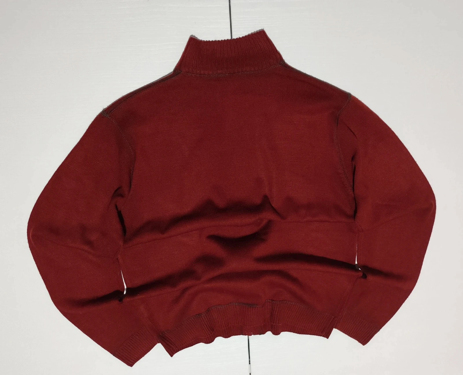 Chaqueta de punto con cremallera burdeos Talla S – taille S 2
