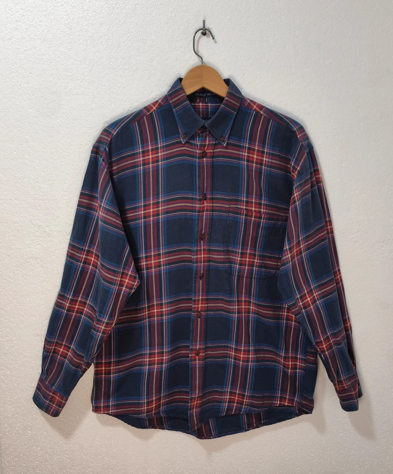 Camisa GANT Vintage Foxhunt Flannel Cuadros Tartán Azul Marino Talla M – GANT – taille M 2