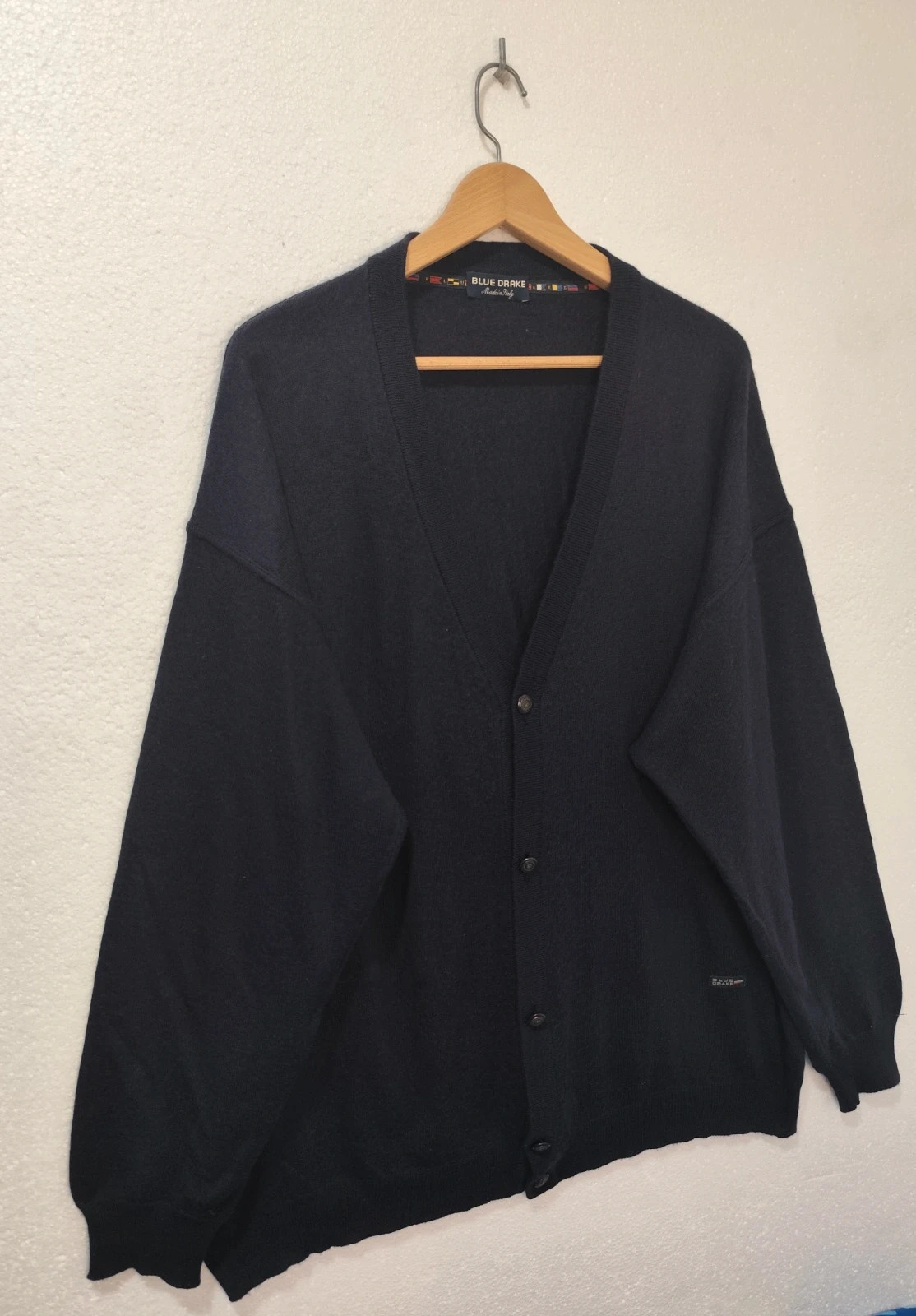 Cardigan Vintage Blue Drake Lana Merino XXL – Vintage Dressing – taille XXL 2