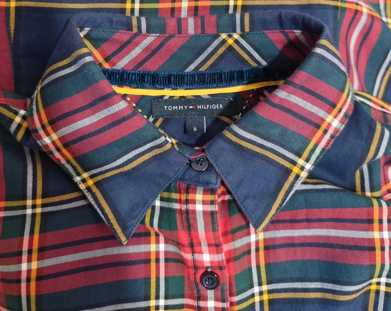 Camisa Tommy Hilfiger de cuadros 100% algodón Talla S – Tommy Hilfiger – taille S / 36 / 8 3