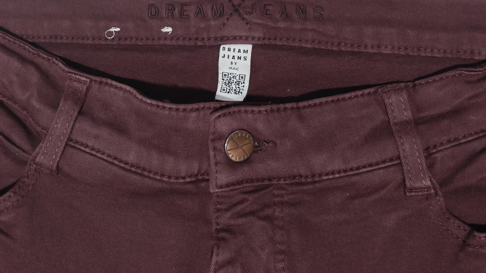 Pantalón recto Dream Jeans by MAC burdeos Talla XXL – MAC – taille XXL / 44 / 16 3