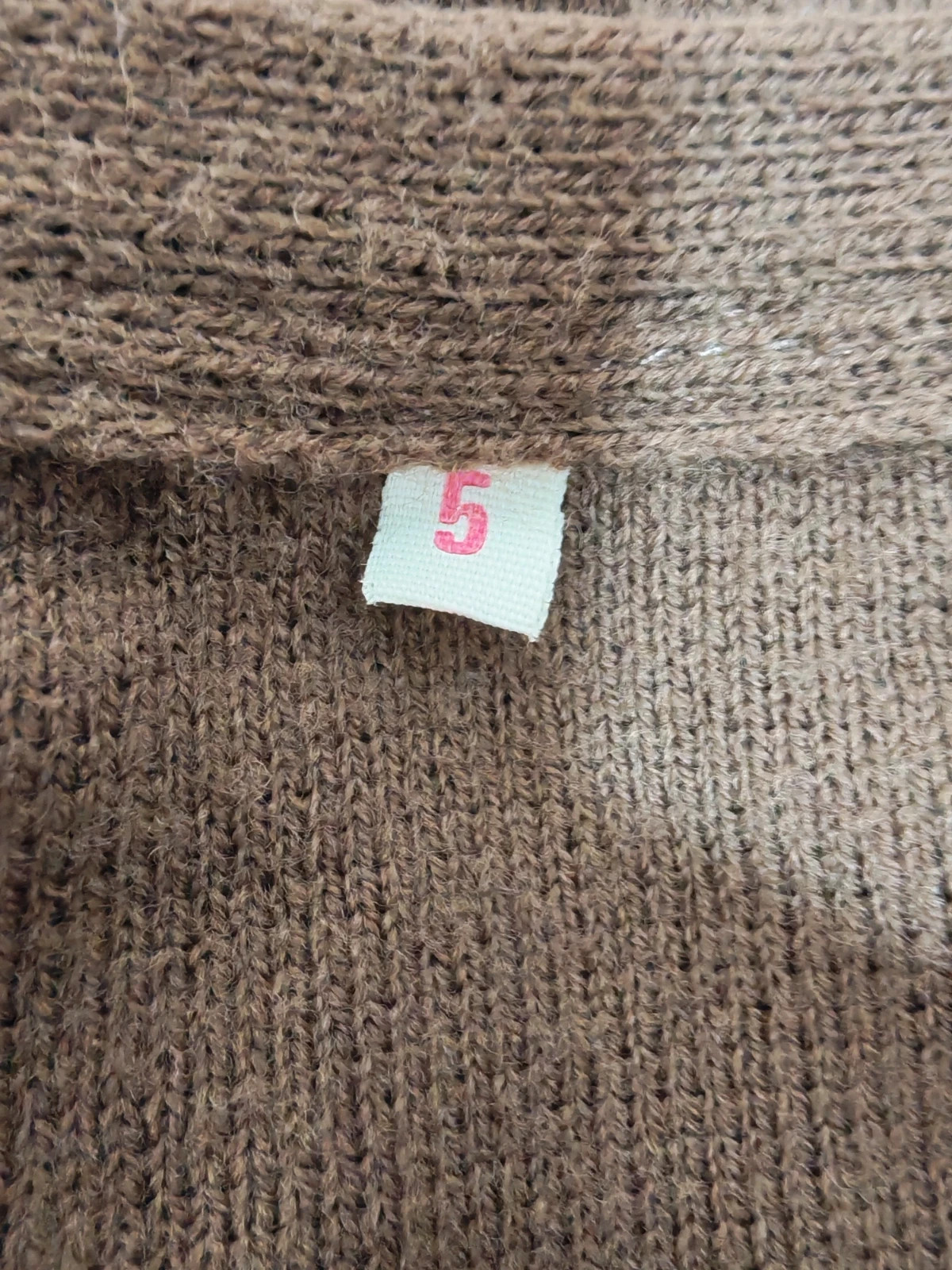Chaleco Vintage de punto marrón chocolate Talla M – Vintage Dressing – taille M / 38 / 10 2