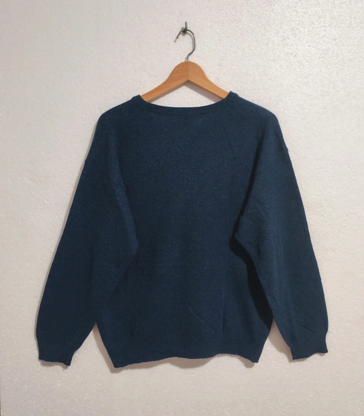 Jersey de punto azul marino de lana SIENA Talla L – Siena – taille L 3