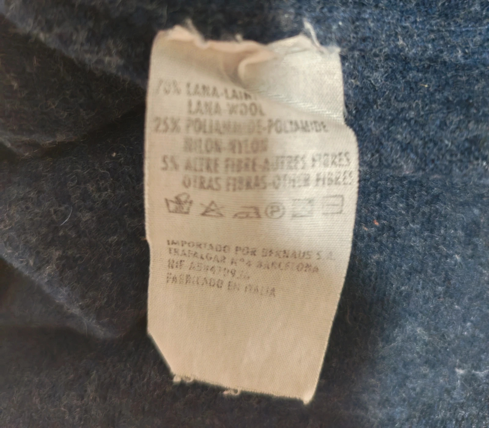 Jersey de punto azul marino de lana SIENA Talla L – Siena – taille L 5