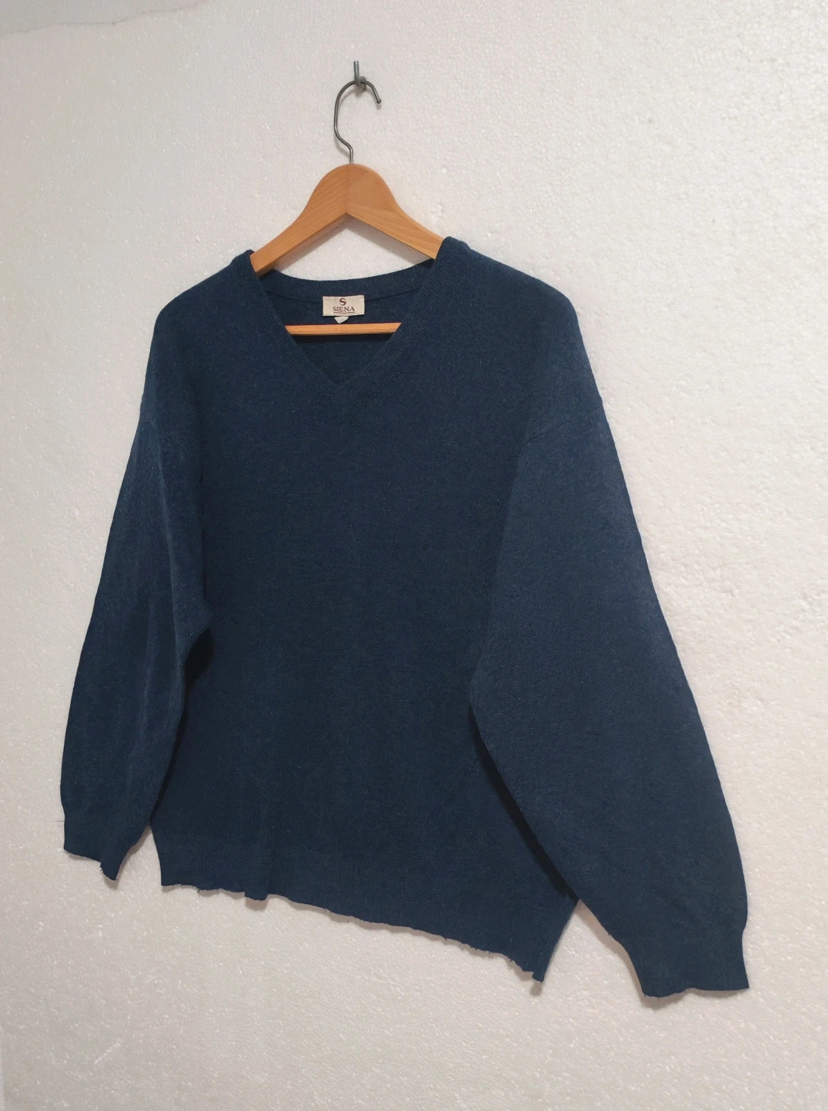 Jersey de punto azul marino de lana SIENA Talla L – Siena – taille L 4