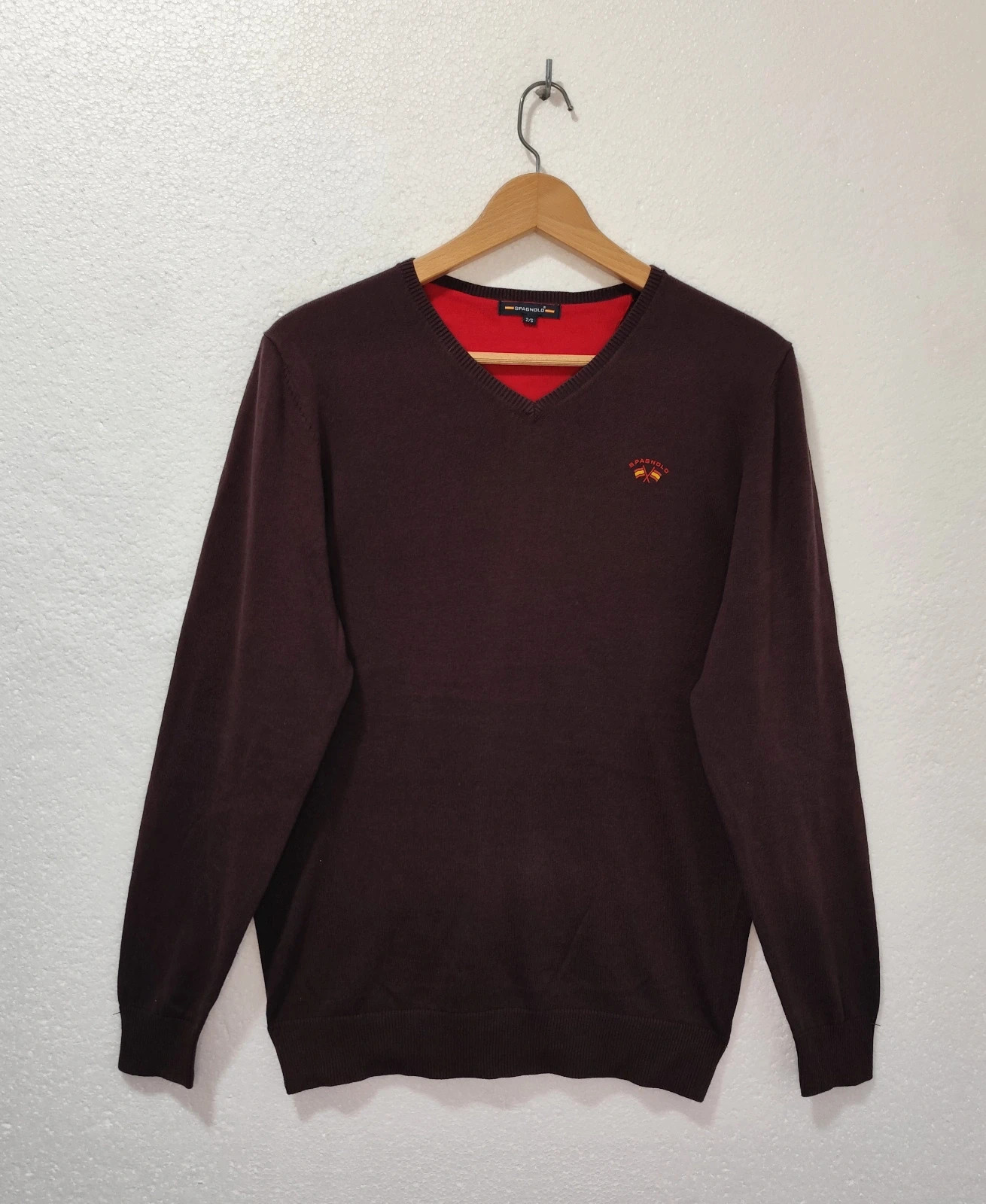 Jersey marrón Spagnolo 100% algodón Talla S