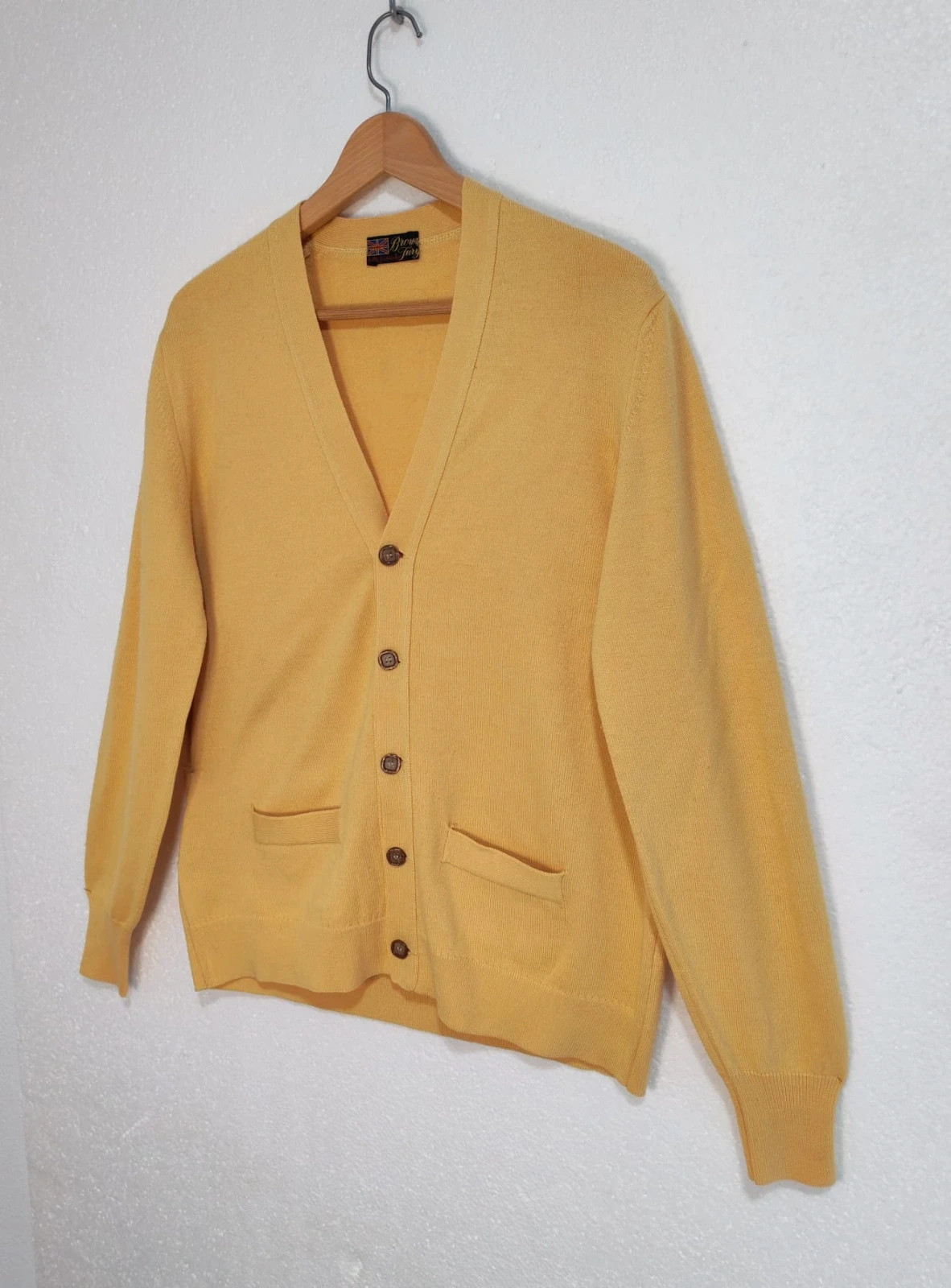 Cardigan Vintage Brown Fury Amarillo Talla M – Vintage Dressing – taille M 4