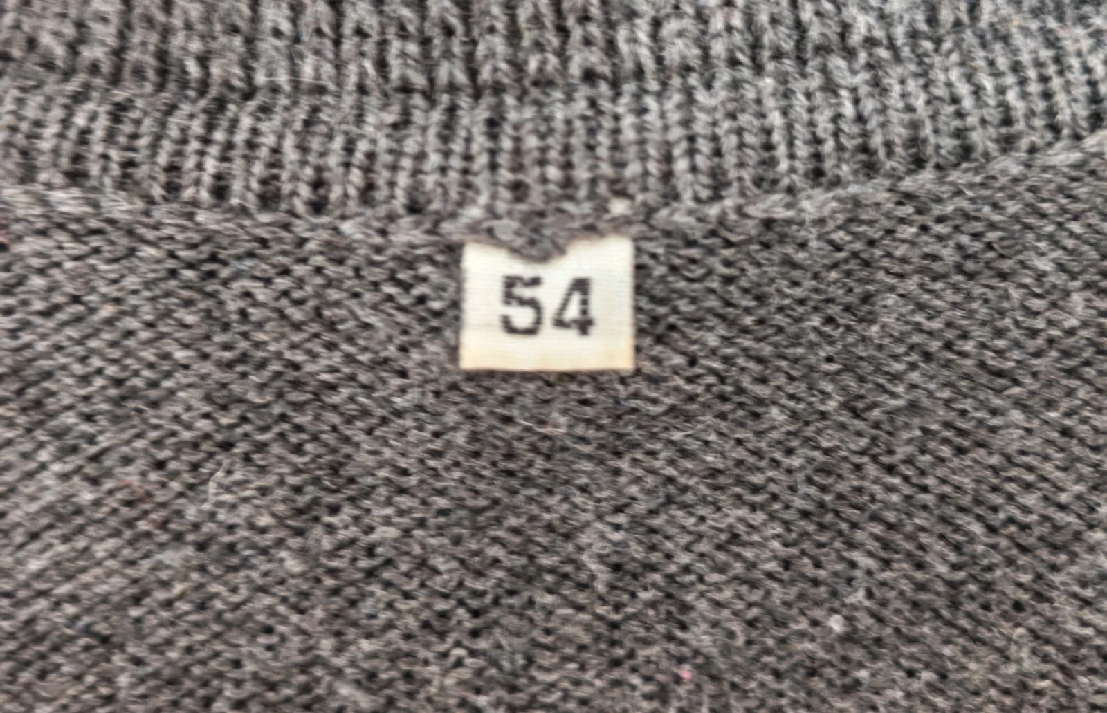 Cárdigan de punto Vintage gris oscuro con coderas de ante Talla L – Vintage Dressing – taille L 4