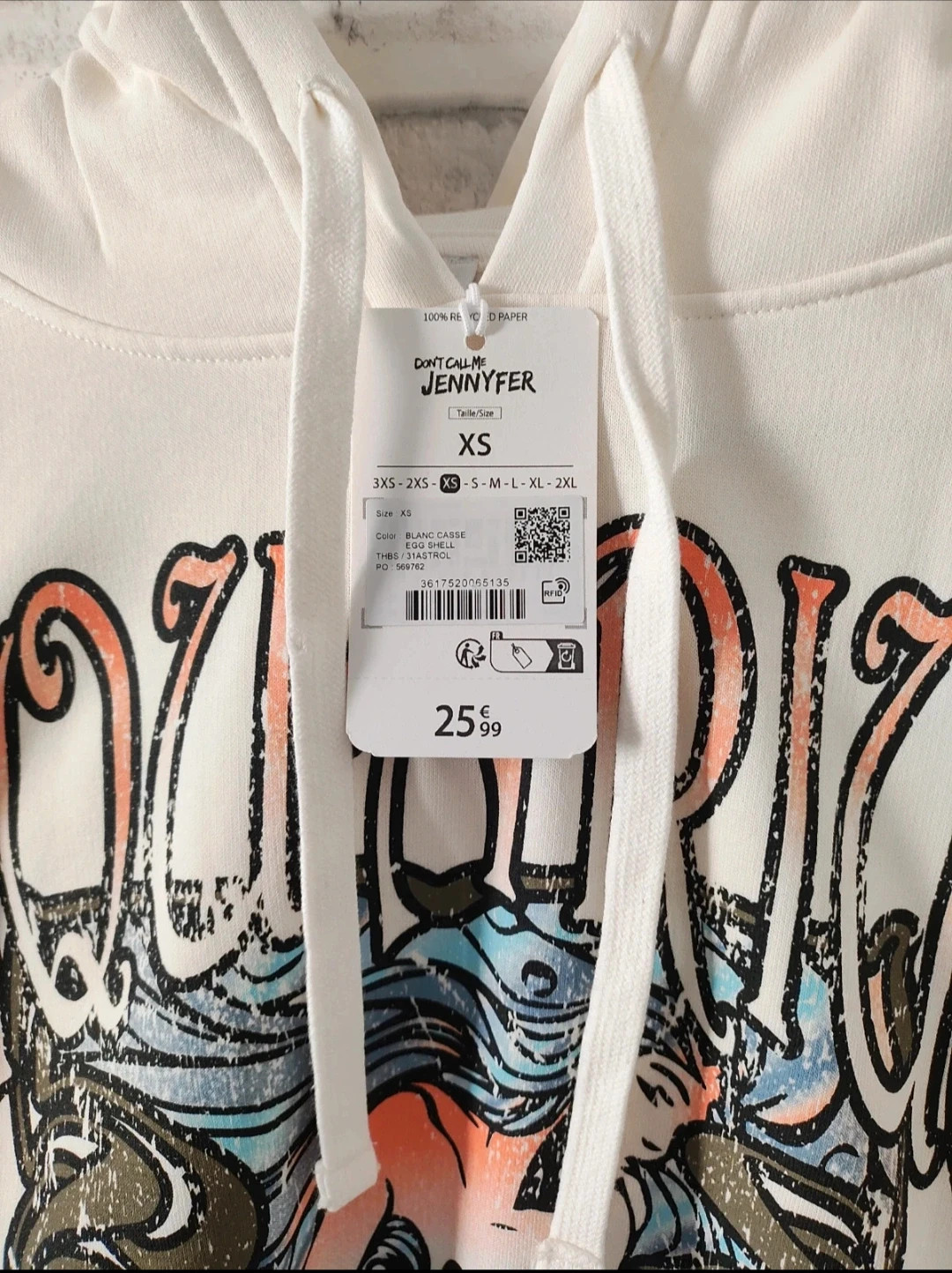 Hoodie with cap xs new with tag