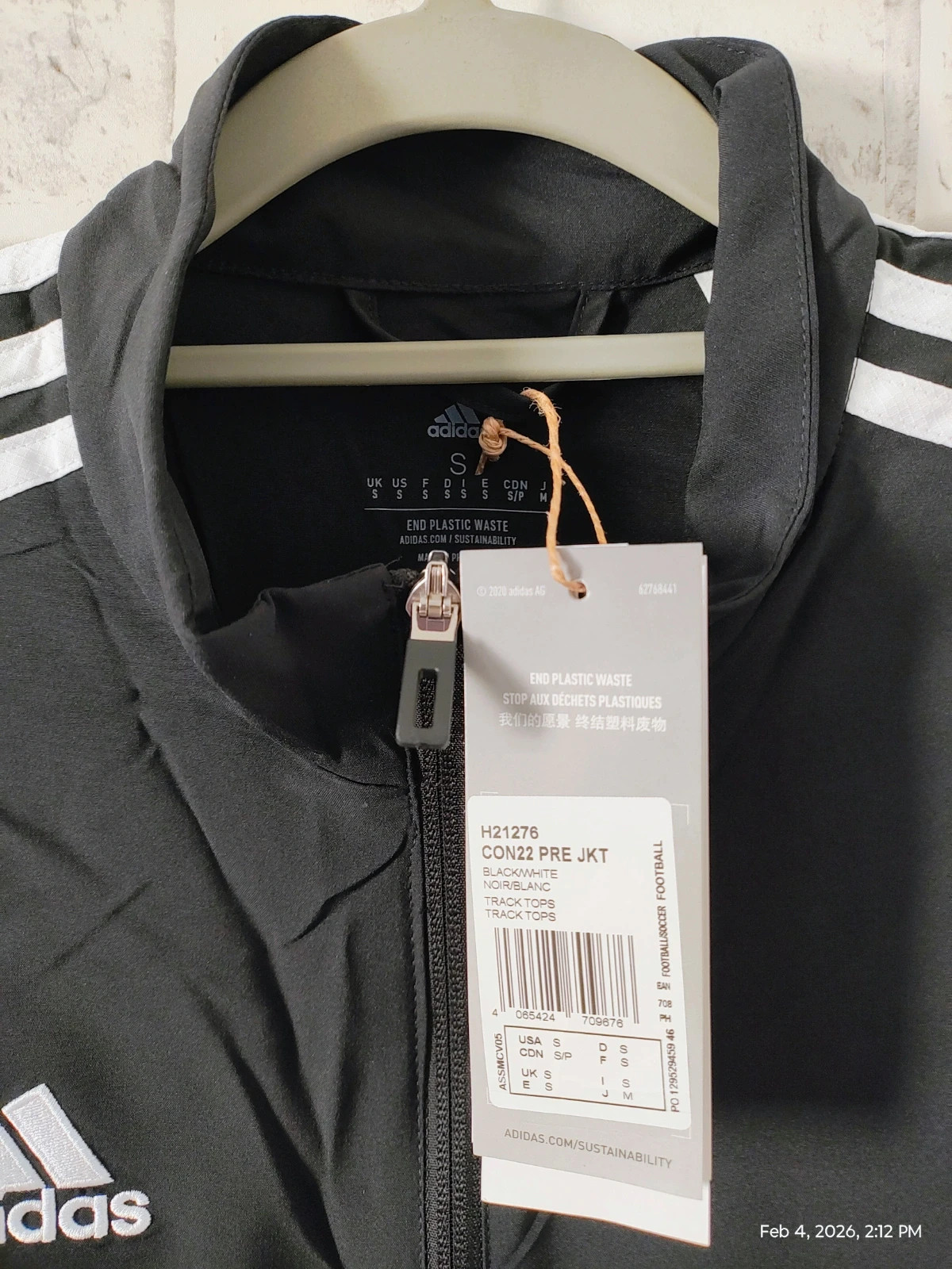 Veste de football condivo noir – adidas – taille XS 2