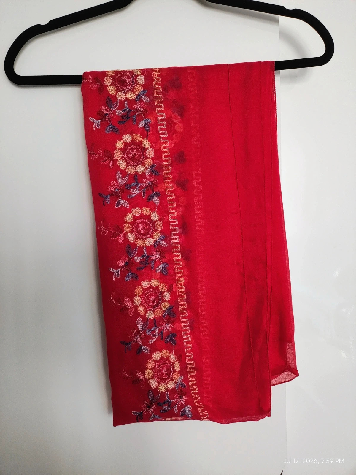 Summer scarf 🧣 cotton embroidered new