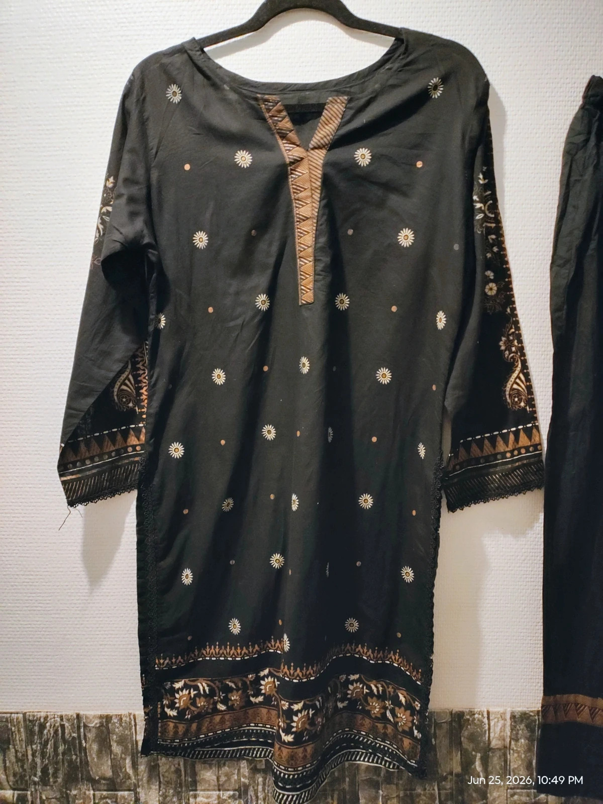 3 pc outfit tailored stitched /L – eden robe – taille M / 38 / 10 3
