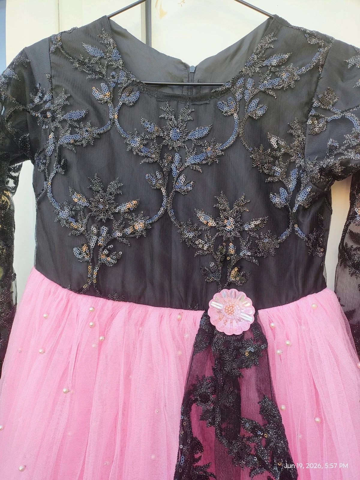 Beautiful 2-Piece Pink & Black Party Outfit / Traditional Set 10 to 12 years – Indian – taille 10 ans / 140 cm 4