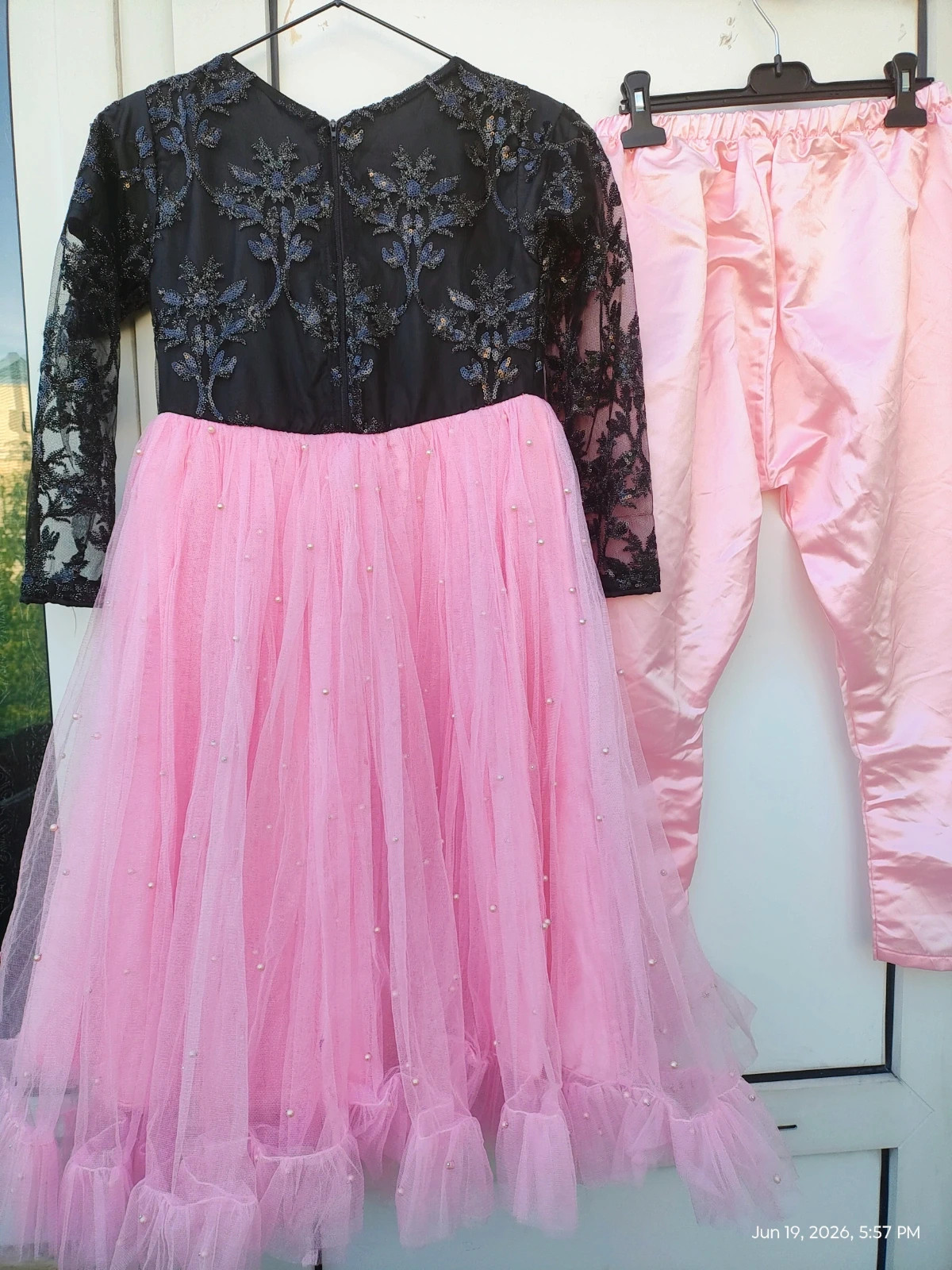 Beautiful 2-Piece Pink & Black Party Outfit / Traditional Set 10 to 12 years – Indian – taille 10 ans / 140 cm 5