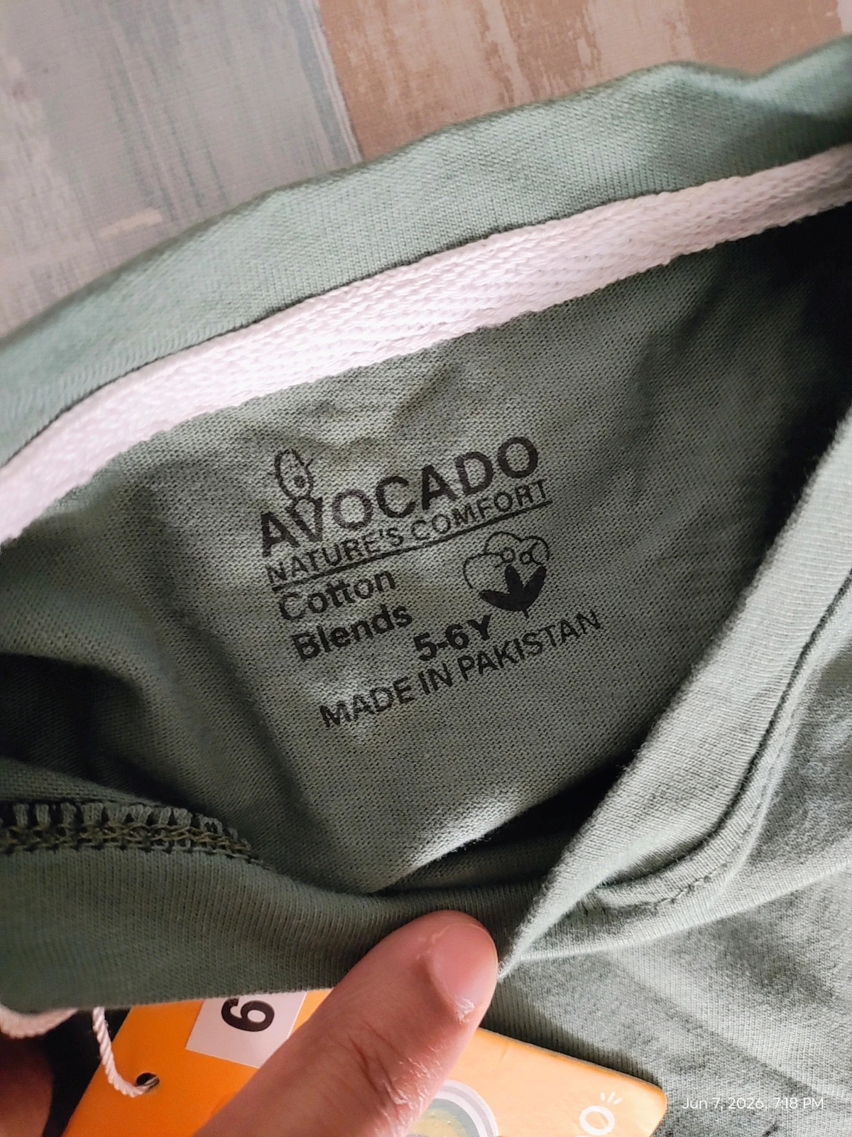 T shirt for girls 5 to 6 years – Avocado – taille 6 ans / 116 cm 3