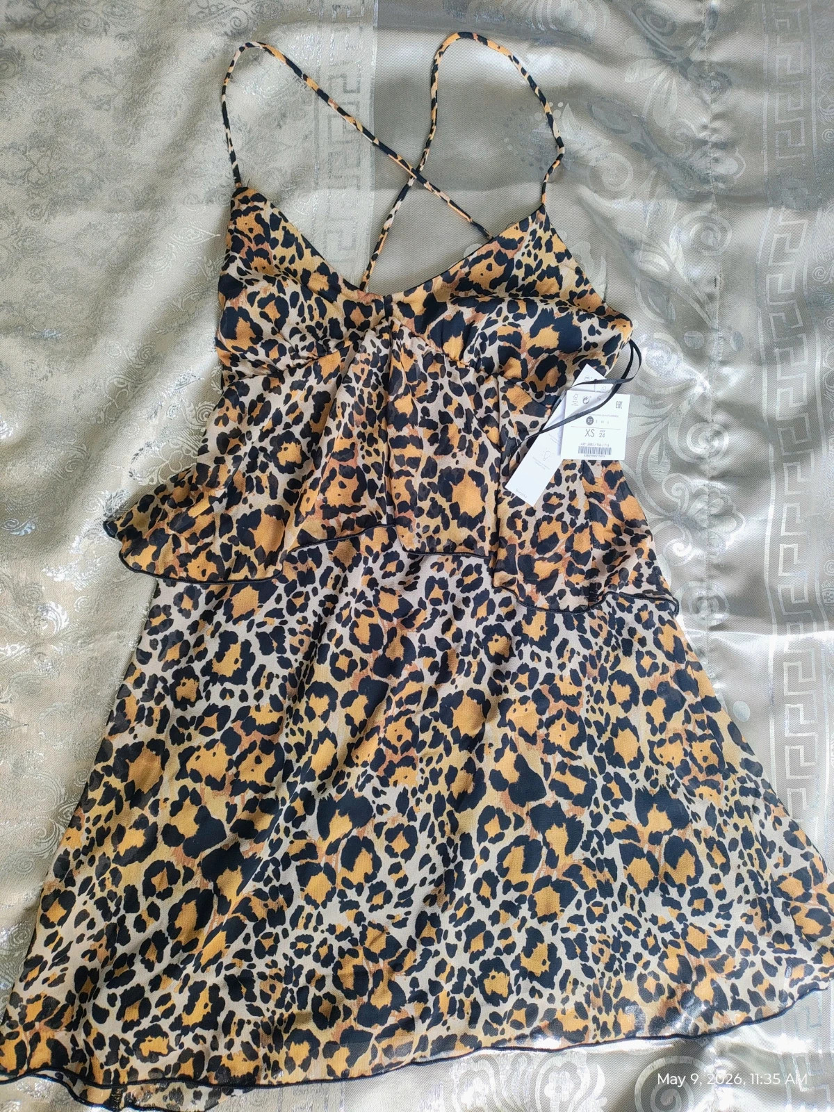 Robe patineuse moutarde et noir – Bershka – taille XS / 34 / 6 2