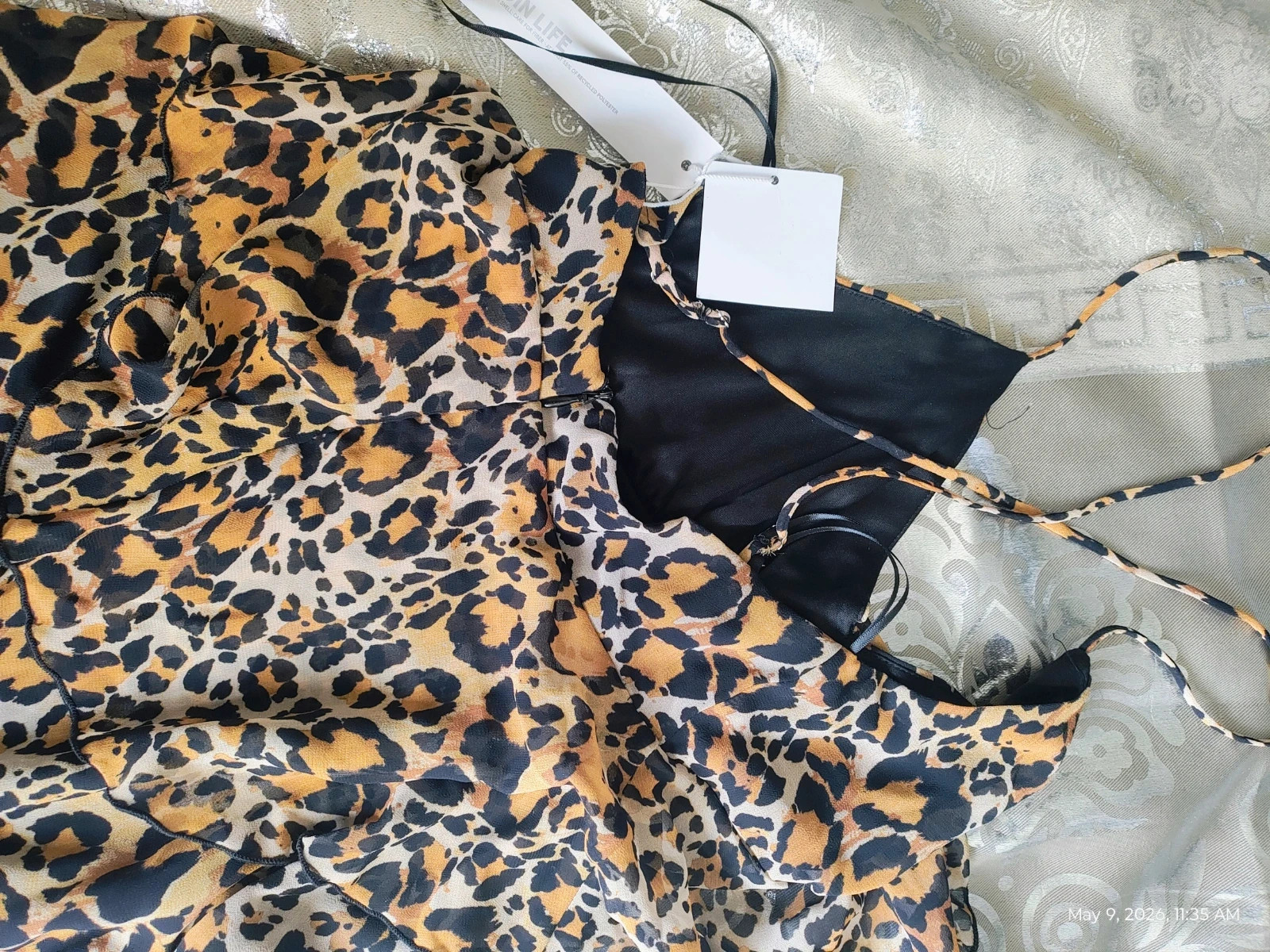 Robe patineuse moutarde et noir – Bershka – taille XS / 34 / 6 5