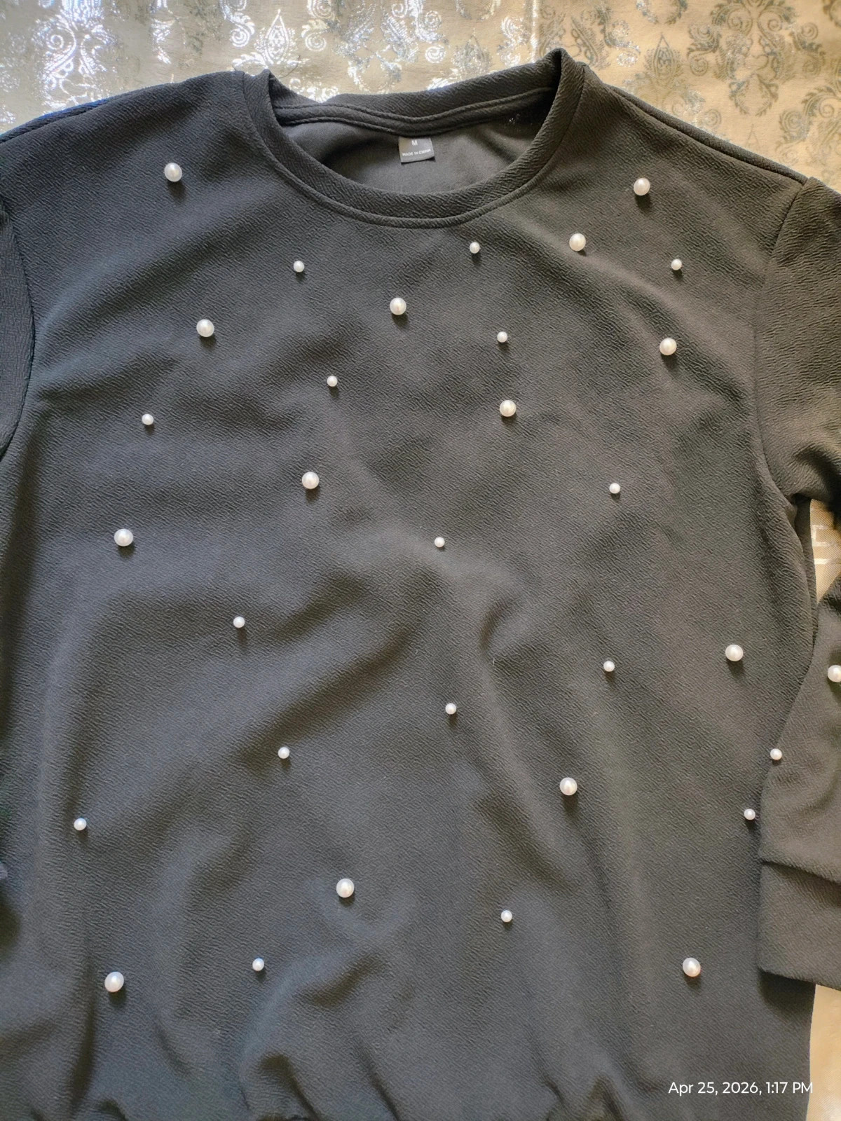 Faux pearl top for women M – taille M / 38 / 10 3