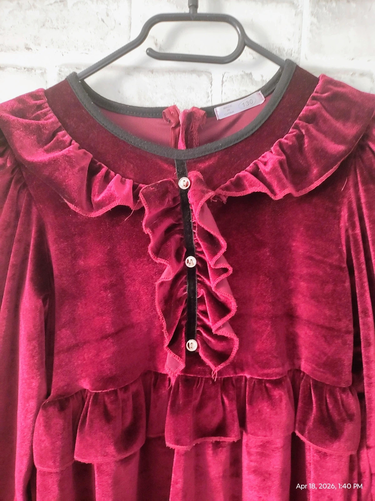Velvet robe 130 size – taille 8 ans / 128 cm 2