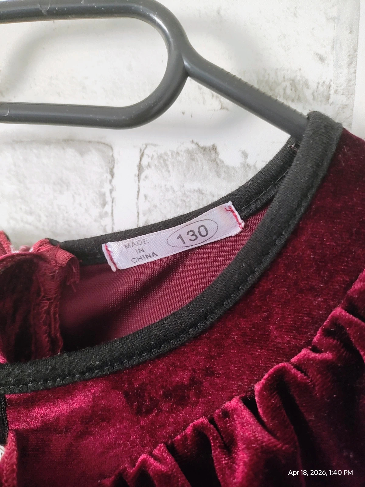 Velvet robe 130 size – taille 8 ans / 128 cm 4