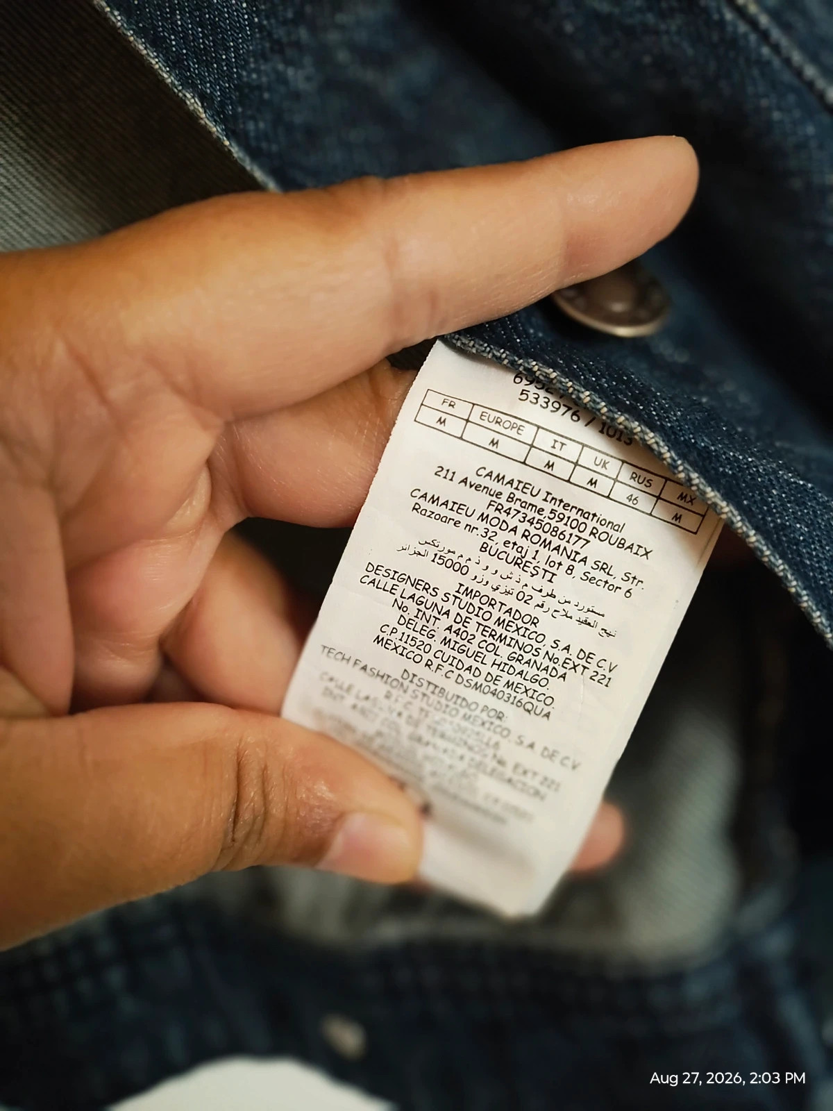 Camaïeu denim jacket M – Camaïeu – taille M / 38 / 10 5