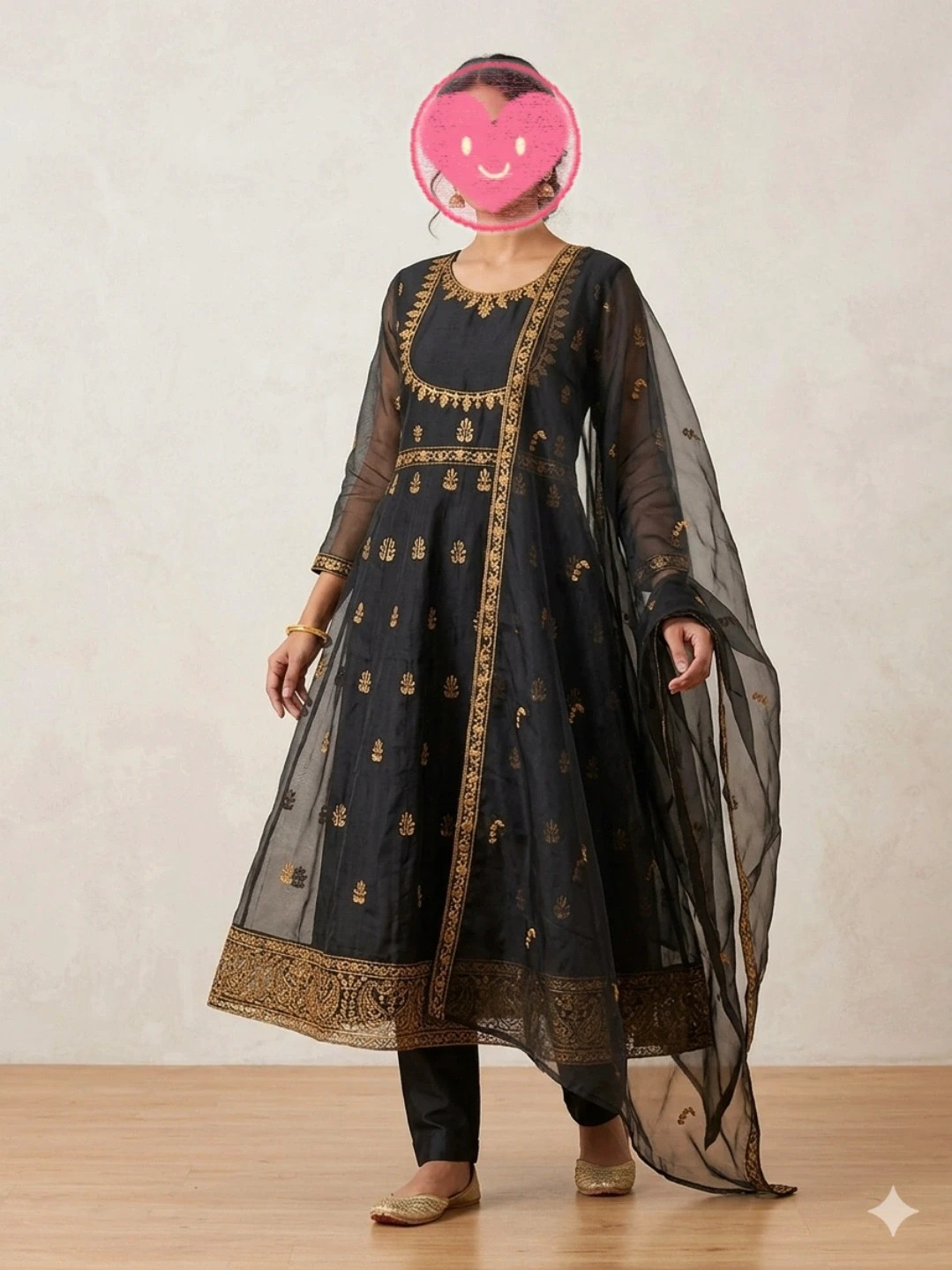 Three piece chiffon dress M