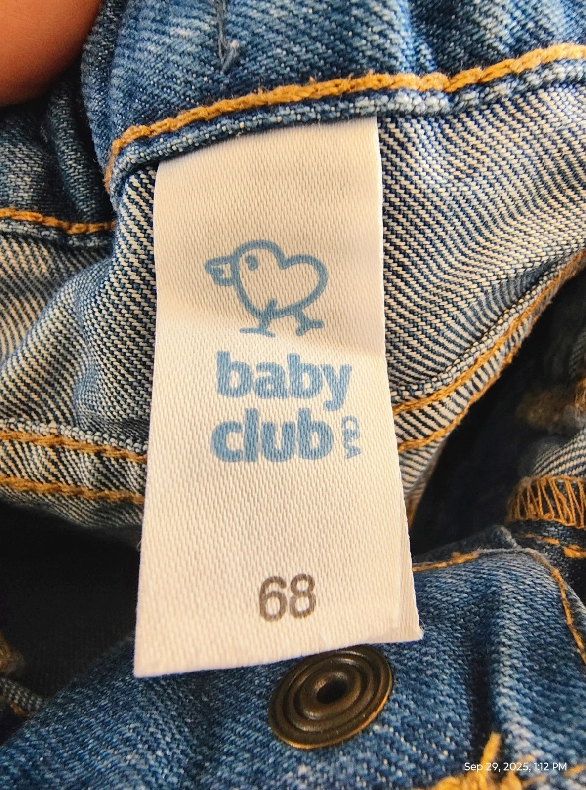 Jeans pent – Baby Club – taille 1-3 mois / 56 cm 2