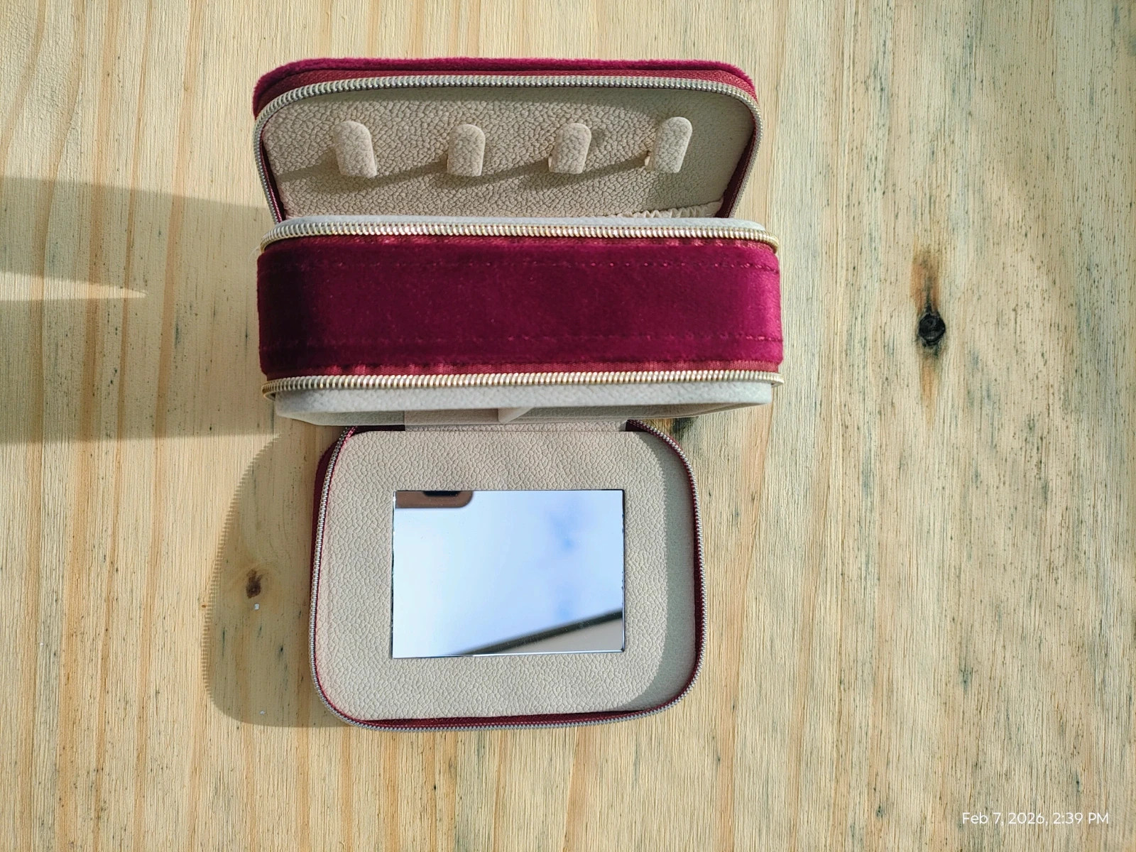 Mini double sided jewellery box