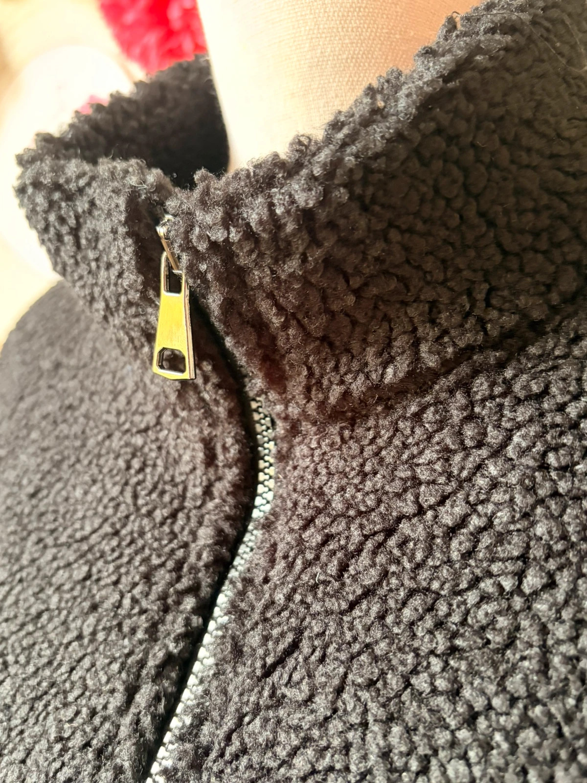 🧸Veste Teddy noir 40/46 polaire Iconic – M-Made in Italy – taille Taille unique 3