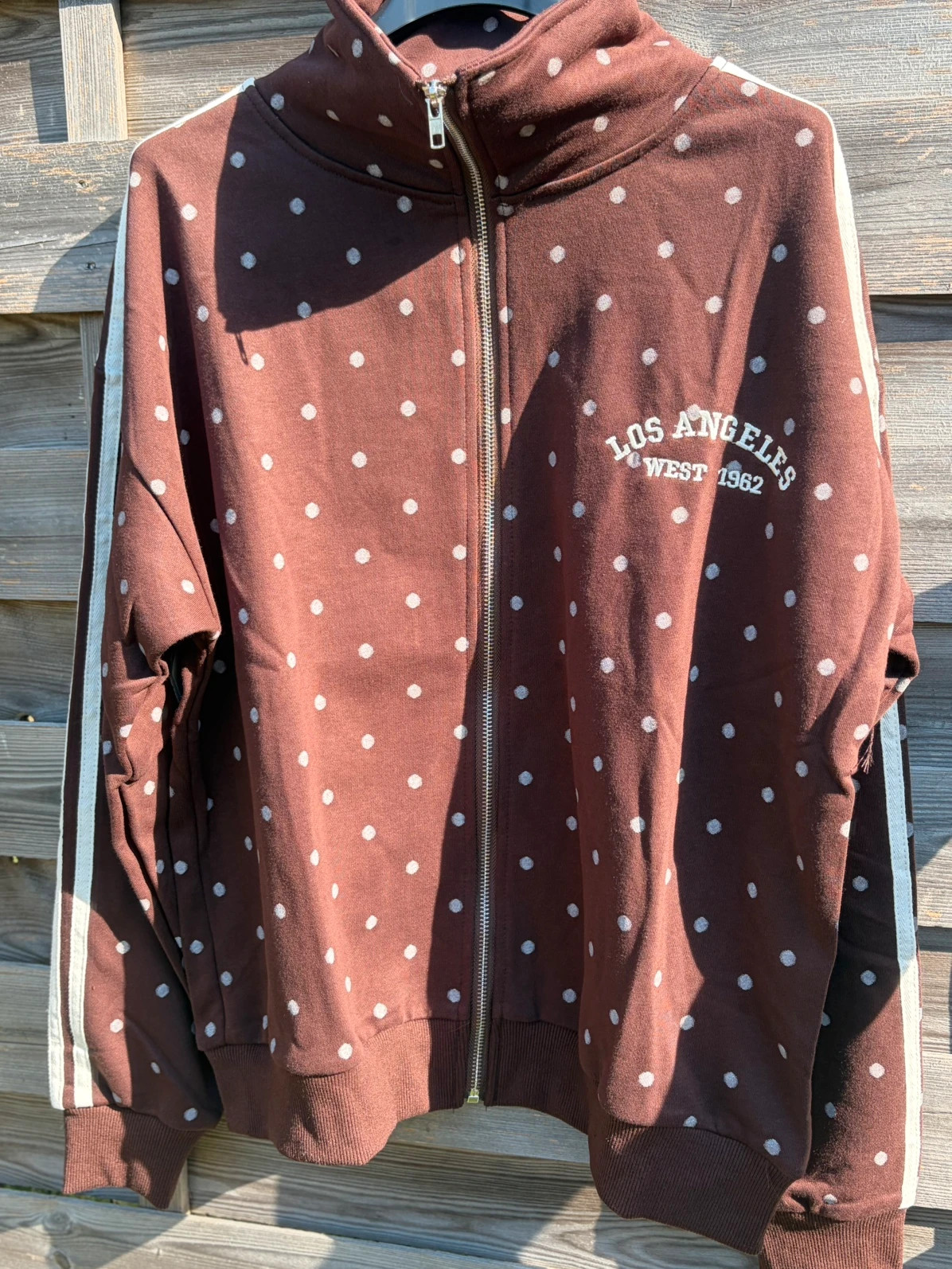 🤎veste zippé chocolat à pois los angeles – Ciao Milano – taille Taille unique 2