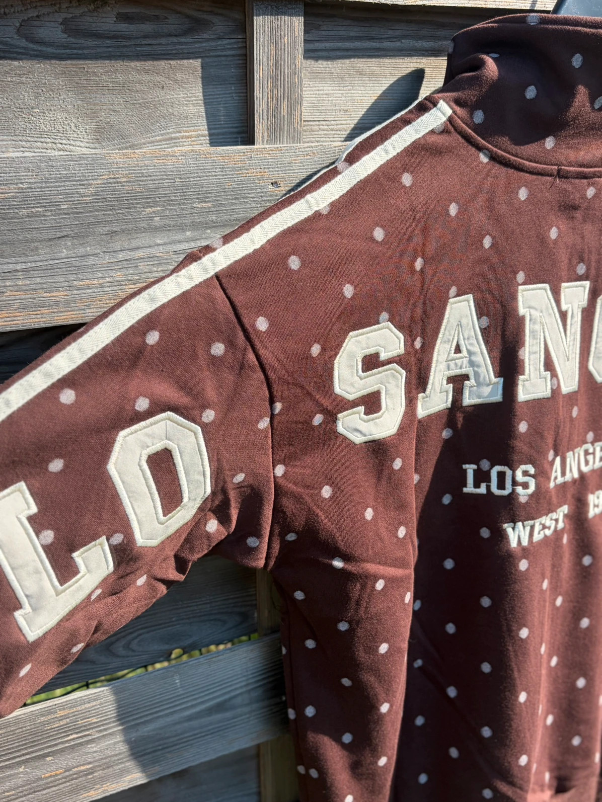 🤎veste zippé chocolat à pois los angeles – Ciao Milano – taille Taille unique 3