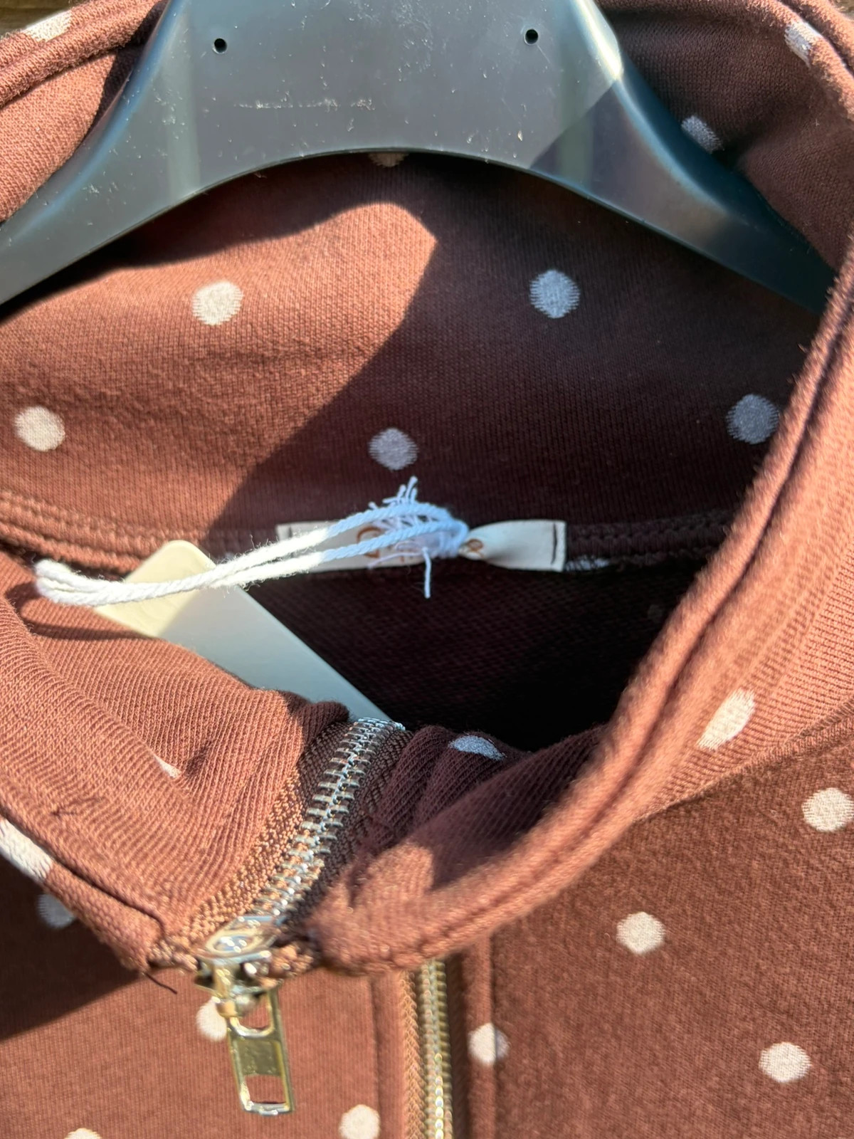 🤎veste zippé chocolat à pois los angeles – Ciao Milano – taille Taille unique 4