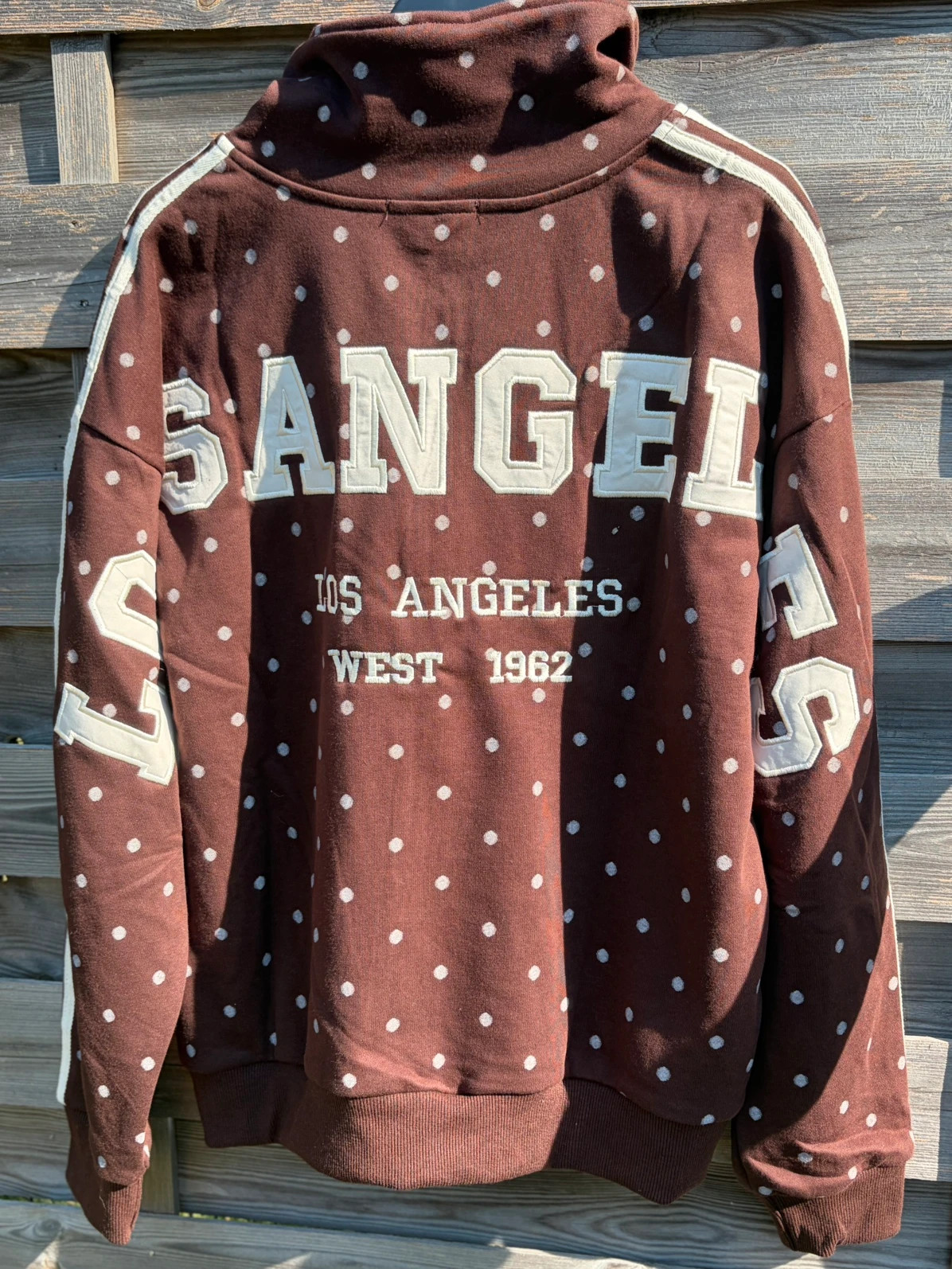 🤎veste zippé chocolat à pois los angeles