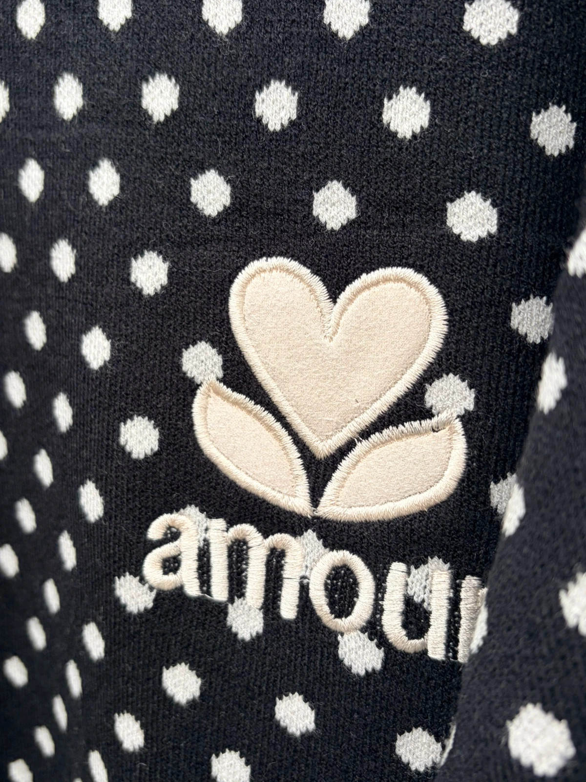 🖤Robe maille Amour à pois avec bandes manches 36/42 – boutique indépendante – taille Taille unique 3