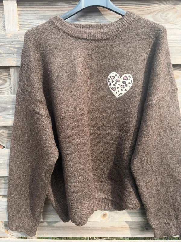 🤎Pull chocolat 36/42 Rock love peace – boutique indépendante – taille Taille unique 2