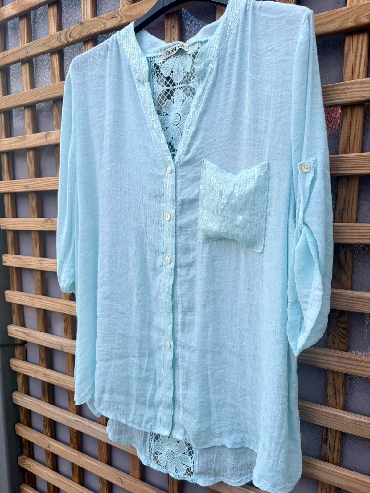 Tunisie dentelle bleu ciel 36/42 – MODA – taille Taille unique 2