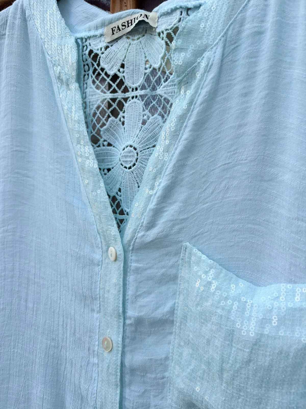 Tunisie dentelle bleu ciel 36/42 – MODA – taille Taille unique 3