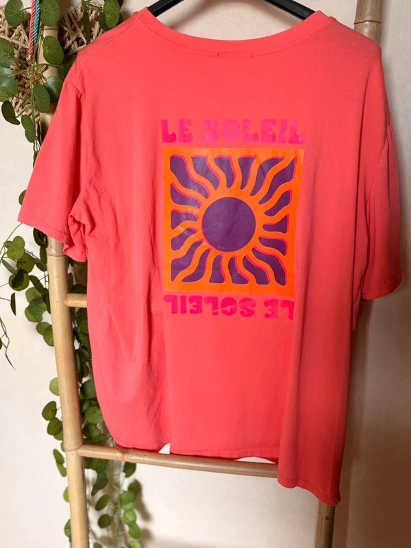 Tee shirt soleil corail 36/44