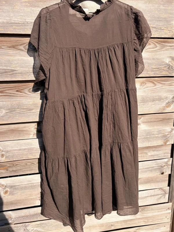 🤎Robe voile de coton chocolat 36/44 – Italia – taille Taille unique 2
