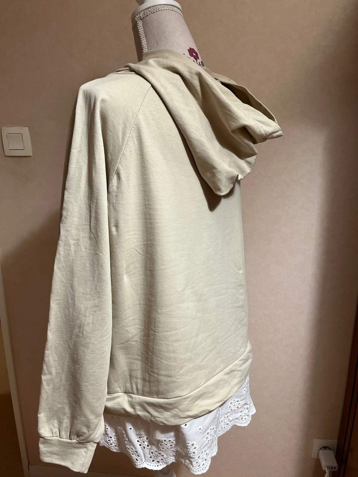 🌸sweat capuche broderie anglaise – paprika – taille XXL / 44 / 16 3
