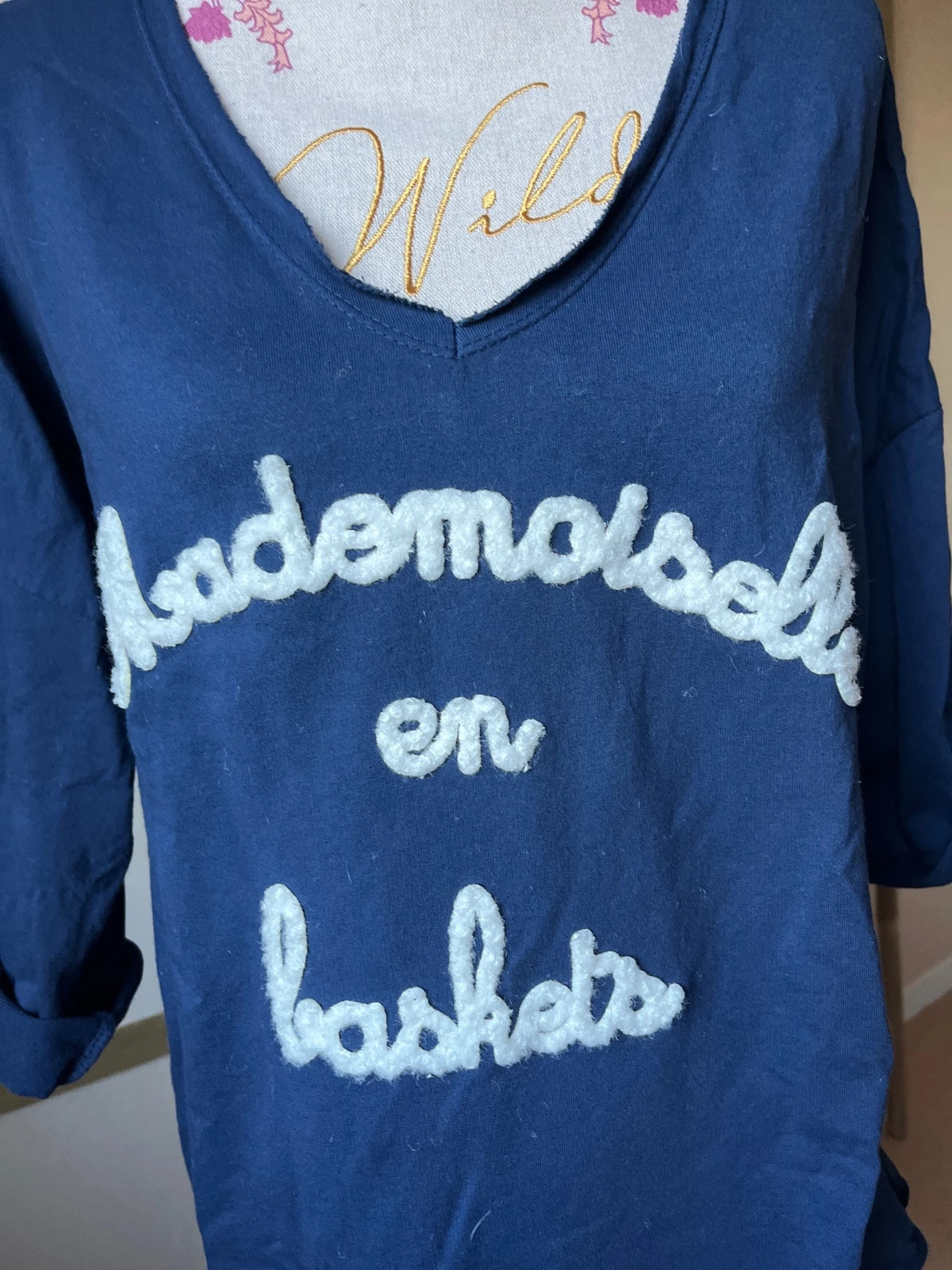 🌻Sweat fin Mademoiselle en Baskets TU – Made In Italy – taille Taille unique 2